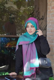 تصویر شال زنانه نخ ابریشم ترک دو رو برند وی اسکارف توتو scarf