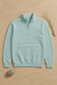 تصویر نیم زیپ 100401 آبی روشن 