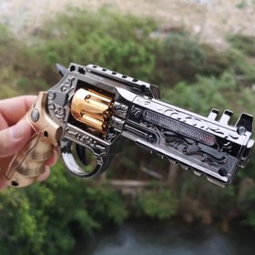 تصویر تفنگ بازی مدل هفت تیر موزیکال پرژکتوری Projection musical revolver model toy gun