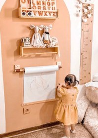 تصویر استند رول نقاشی دیواری کودک چوبی پوتوس+رول کاغذ - 1 ا painting wallpaper roll painting wallpaper roll