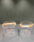 تصویر جا یخی پیرکس در دو طرح استوانه و مربع با دسته چوبی - جا 