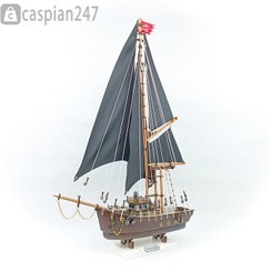 تصویر ماکت چوبی کشتی هانسل وود طرح دزدان دریایی 70 سانتی متری 
