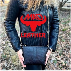 تصویر کیف زنانه دوشی چرم ماد مدل بند زنجیری MAD Leather 