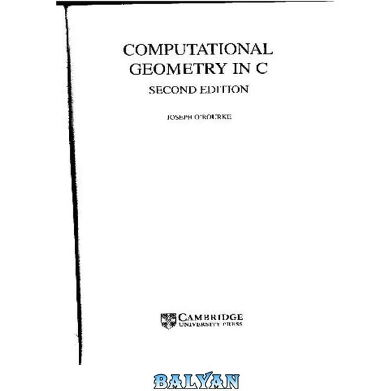 خرید و قیمت دانلود کتاب Computational Geometry in C | ترب