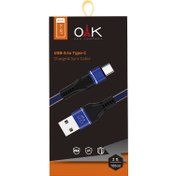 تصویر خرید + قیمت کابل شارژ تایپ سی (USB-C) OAK مدل K-187 