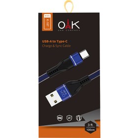 تصویر خرید + قیمت کابل شارژ تایپ سی (USB-C) OAK مدل K-187 