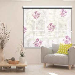 تصویر پرده شید طرح گل 