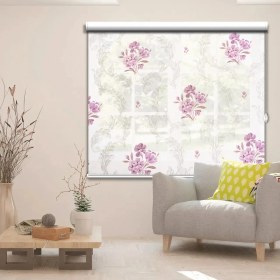 تصویر پرده شید طرح گل 