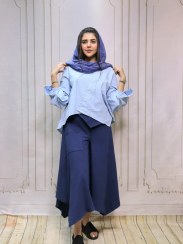 تصویر دامن شلواری لعیا سایز ۳۶ تا ۴۲ کد ۵۰۶۰ رنگ سفید 