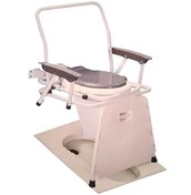 تصویر توالت فرنگی دیواری تاشو کم جا آسانا مدل مبله بدون قیف سیلیکونی Wall-mounted portable toilet, space-saving, easy to install, furnished model without silicone funnel.