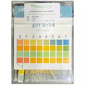 تصویر کاغذ پی اچ سنج مدل FiltraTech بسته 100 عددی 