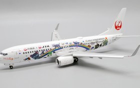 تصویر ماکت هواپیما بوئینگ 737 ژاپن | Jc Wings 1:200 Boeing 737-800 JAL Airlines Flap Dwon 