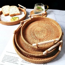 تصویر سینی حصیری - ۲۳ سانت 