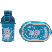 تصویر ست ظرف غذا و قمقمه کودک طرح فانتزی 