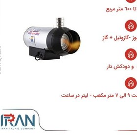 تصویر جت‌هیتر دوگانه سوز ‌دودکش‌دار نیرو تهویه البرز مدل 2ED-120 