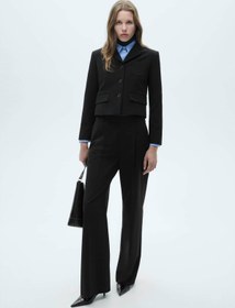 تصویر جاکت بلیزر کراپ با دکمه - مانگو - MANGO - اورجینال- 849323207 