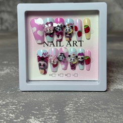 تصویر ناخن مصنوعی کودک لبوبو 