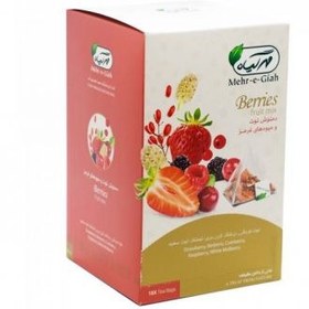 تصویر دمنوش توت و میوه های قرمز تی بگ مهرگیاه Mehr-e-Giah berry & red fruits herbal tea bags