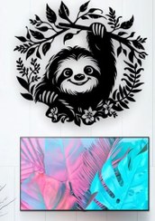 تصویر دکوراتیو خرس تنبل با جنس MDF 