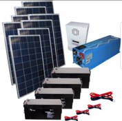 تصویر پکیج برق خورشیدی ۲۰۰۰ وات solar power package 2000 watt