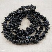 تصویر ریسه سنگ ابسیدین سیاه شکسته (طول ریسه 40 سانتیمتر است) - کد 2020260 