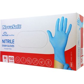 تصویر دستکش نیتریل نوا سافت سایز Nitrile Exam Glove Powder Free