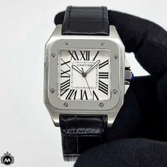 تصویر ساعت مچی عقربه ای مردانه کارتیر (CARTIER) - مشکی با قاب استیل MEN'S WATCHES CARTIER