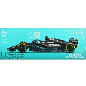 تصویر ماکت بوراگو فرمول یک مرسدس بنز F1 W14E مقیاس 1:24 Bburago MERCEDES F1 W14 