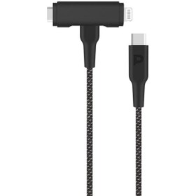 تصویر کابل تایپ سی به تایپ سی به لایتنینگ Powerology توان 60 وات 1.2 متری Powerology Cable USB-C to USB-C to Lightning 60W Data &amp; Fast Charge 1.2M