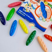 تصویر مداد شمعی ۱۲ رنگ جادویی مثلثی 12-Color Magic Triangular Crayons