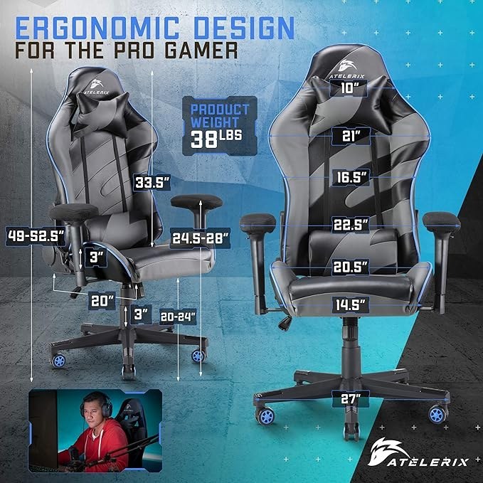 Atelerix ventris 2025 noir gaming chair