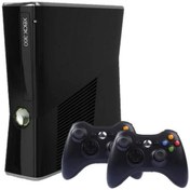 تصویر کنسول بازی ایکس باکس Xbox 360 slim دو دسته کارکرده استوک (stock) Xbox 360