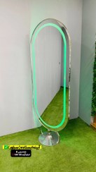 تصویر آینه دکوراتیو بیضی قدی پایه دار 