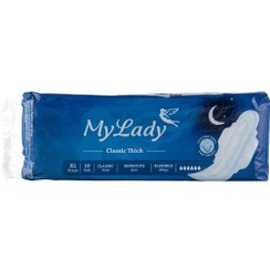 تصویر نوار بهداشتی مای لیدی کلاسیک ضخیم سایز خیلی بزرگ بسته ۱۰ عددی 