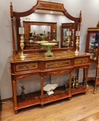 تصویر آینه کنسول الینا با چوب روسی 