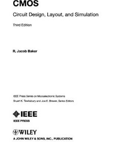 تصویر دانلود کتاب CMOS Circuit Design Layout and Simulation 3rd Edition کتاب انگلیسی طرح بندی مدار و شبیه سازی مدار CMOS 3rd Edition