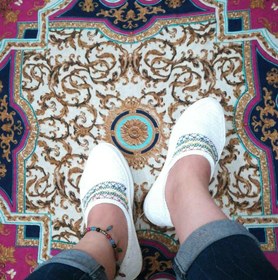 تصویر گیوه طرح آب رنگی 