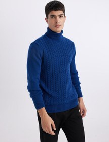 تصویر ژاکت یقه‌اسکی طرح‌دار با سایز استاندارد برند Defacto Standard Fit Patterned Turtleneck Sweater