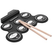 تصویر درام الکترونیکی رول آپ با چوب درام و پدال پا برند generic Electronic Roll-Up Drum With Drumsticks And Foot Pedal