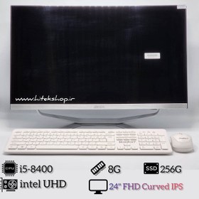 تصویر کامپیوتر آل این وان نو با جعبه 24 اینچی I5-8400 | 8G | 256G | Intel UHD 24 | FHD IPS Curved 