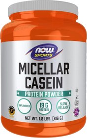 تصویر پودر پروتئین کازئین میسلار ناو (NOW Foods) NOW Foods, Sports, Micellar Casein Protein Powder, Unflavored, 1.8 lbs (816 g)