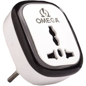 تصویر تبدیل ۳ به ۲ امگا ساده Omega 3 to 2 Power Plug Adapter