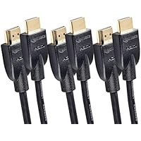 تصویر Amazon Basics پرسرعت 4K Ultra HD 3-pack HDMI 2.0 کابل/سیم، 10 فوت، 18 گیگابیت بر ثانیه، 60 هرتز، 2160p، 48 بیت، مرد به مرد، آماده اترنت، سه بعدی، مشکی Amazon Basics High-Speed 4K Ultra HD 3-Pack HDMI 2.0 Cable/Cord, 10 feet, 18 Gbps, 60 Hz, 2160p, 48 bit, Male-to-Male, Ethernet Ready, 3D, Black