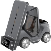 تصویر شارژر وایرلس ۵ کاره مدل T20 با توان ۱۵ وات 