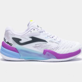 تصویر کتونی پدل و تنیس زنانه جوما | TROLS2402AC | ROLAND LADY 2402 BLANCO VIOLETA | Joma 