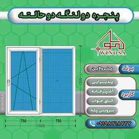 تصویر پنجره دولنگه دوحالته پروفیل پترولاین 