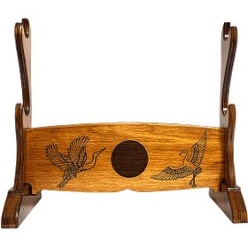 تصویر پایه چوبی شمشیر مدل Swan 