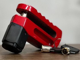 تصویر قفل دیسک درپوش دار {چهار رنگ} اقتصادی / مدل Jokea Motorcycle disc lock