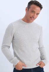 تصویر بافت و پلیور مردانه خاکستری دفکتو | R1175AZ24WN Defacto 