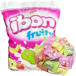 تصویر آبنبات میوه ای آی بون 700 گرم ibon Elvan Ibon Fruity Milk Filling Candy 700 g